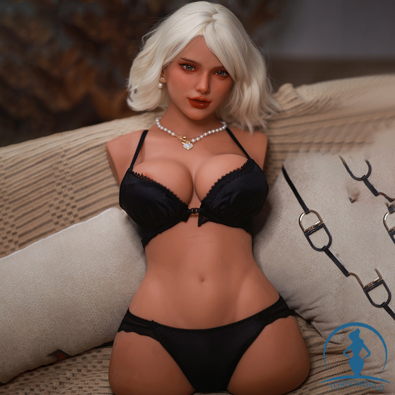 23kg E-Cup 86cm Laura Sofort Lieferbar Torso Sex Puppe Weißes Haar Liebespuppe TPE Fire Doll
