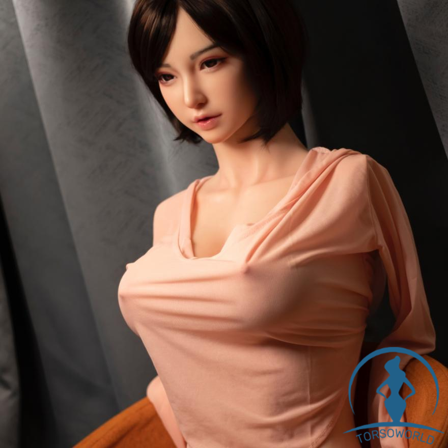 Orange in H-Cup Elektrische Rumpfpuppe (Hüftschütteln) Real Sexpuppe Torso Silikon Real Doll