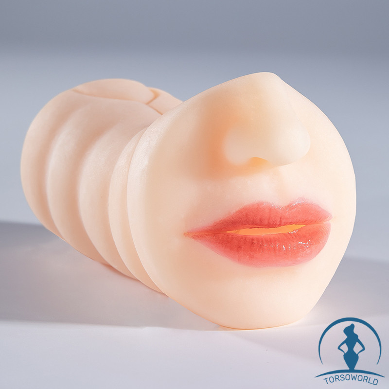 0.37KG Blowjob Mastubator Deep Throat Oral Sex Toy mit Zähnen TPE Aiyuan Doll