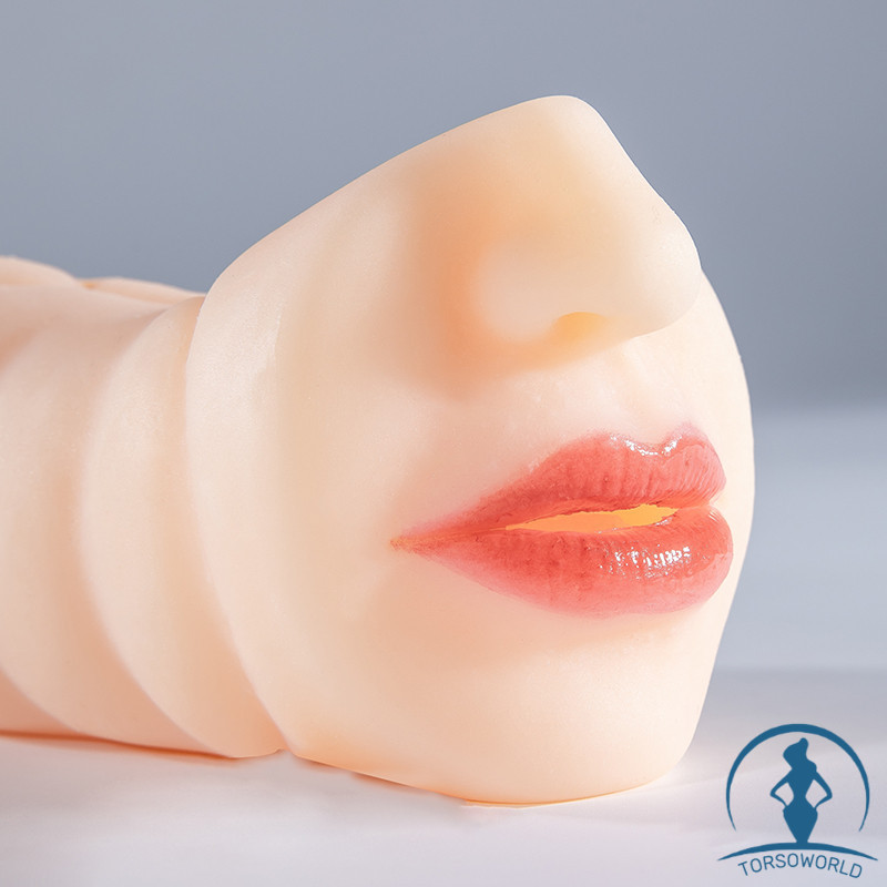 0.37KG Blowjob Mastubator Deep Throat Oral Sex Toy mit Zähnen TPE Aiyuan Doll