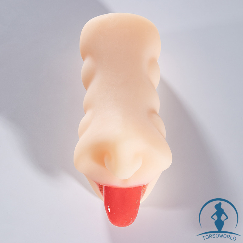 0.36KG 18cm Schwenkbare Blowjob Sextoy mit Zunge AIYUAN