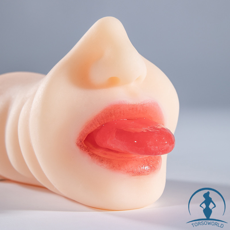 0.36KG 18cm Schwenkbare Blowjob Sextoy mit Zunge AIYUAN