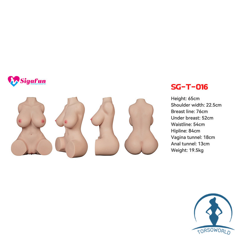 Sigafun Belle SG-T-016 Sex Doll Torso 65cm 19.5kg Silikon Halber Körper MILF Test Fucking Silikon Sexpuppen
