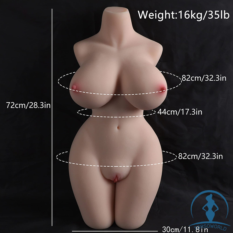 Gabriele: Auf Lager! 17kg YQdoll Billige Lebensgroße Sexpuppen Papaya Brüste Sex Torsos TPE Liebespuppen