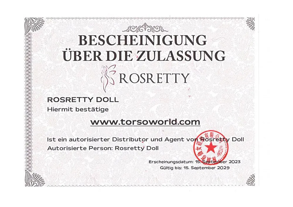 Autorisierungszertifikat rosretty doll