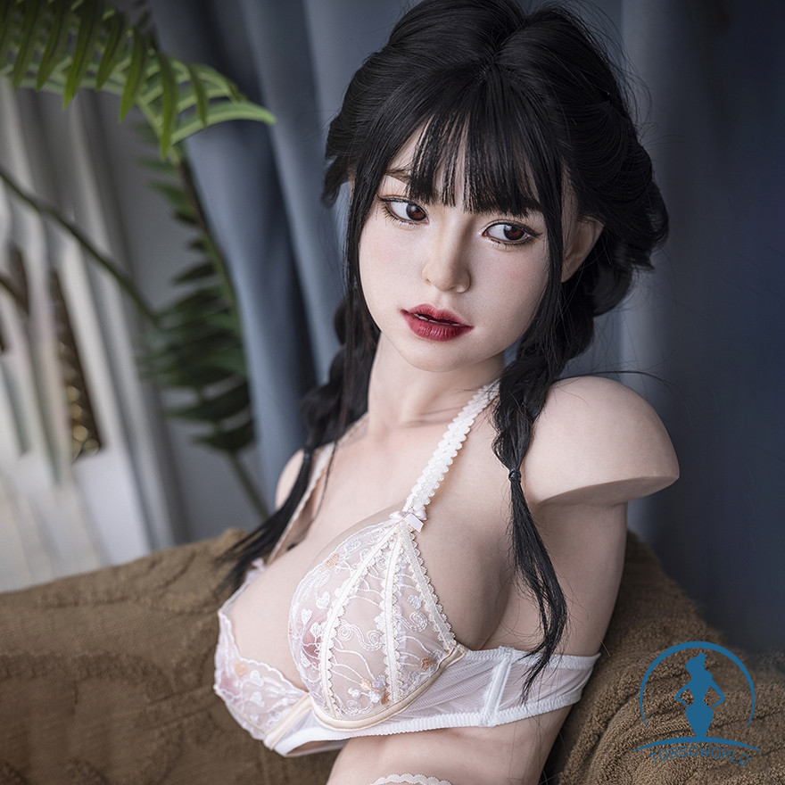 85cm 16.2kg Barbara Starpery Schwarze Haare und Große Brüste G-Cup Lebensgroße Puppe Torso