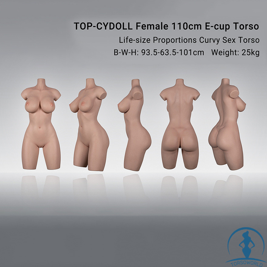 RST Polly 25kg Große Brüste E-Cup TOP-CYDOLL Lebensgroße Oberkörper Torso BBW Silikon Sexpuppe 94cm