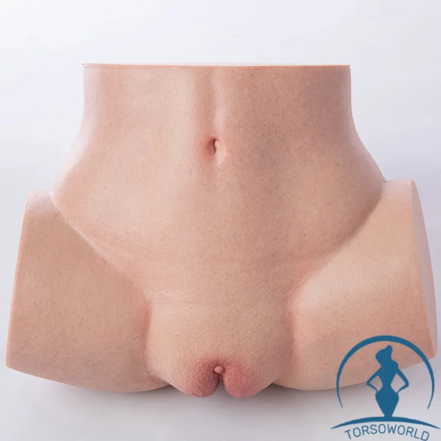 3.7kg Sichtbare Hautdetails Gesäß Xiaoman Qita Lebensechter Silikon Torso Sex Doll