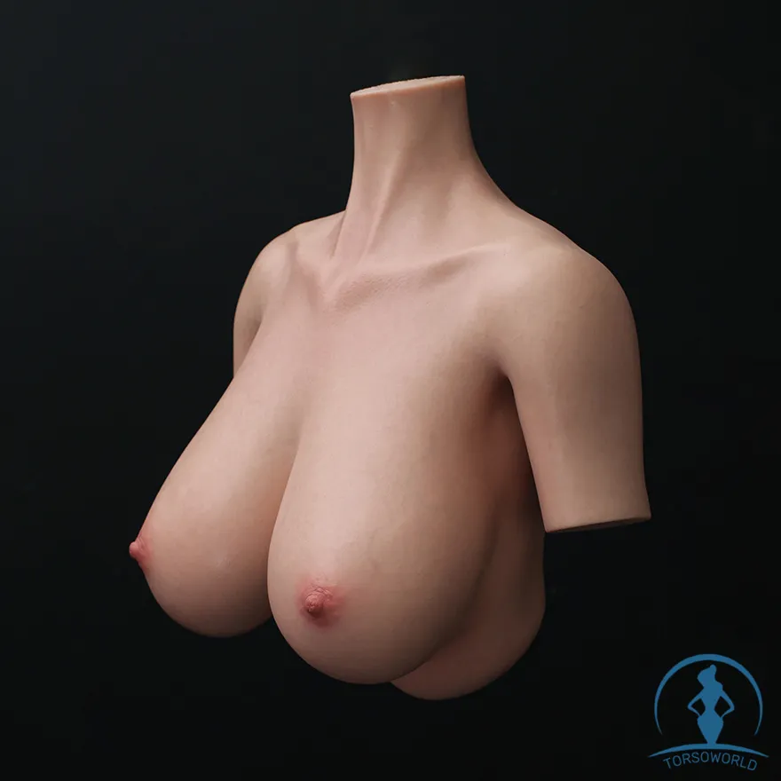 Not ye! Silikon Brüste S5-3 Ultrarealistische Große Brüste Masturbator Torso Kopf mit beweglichem Kiefer und Realistische Hautstruktur