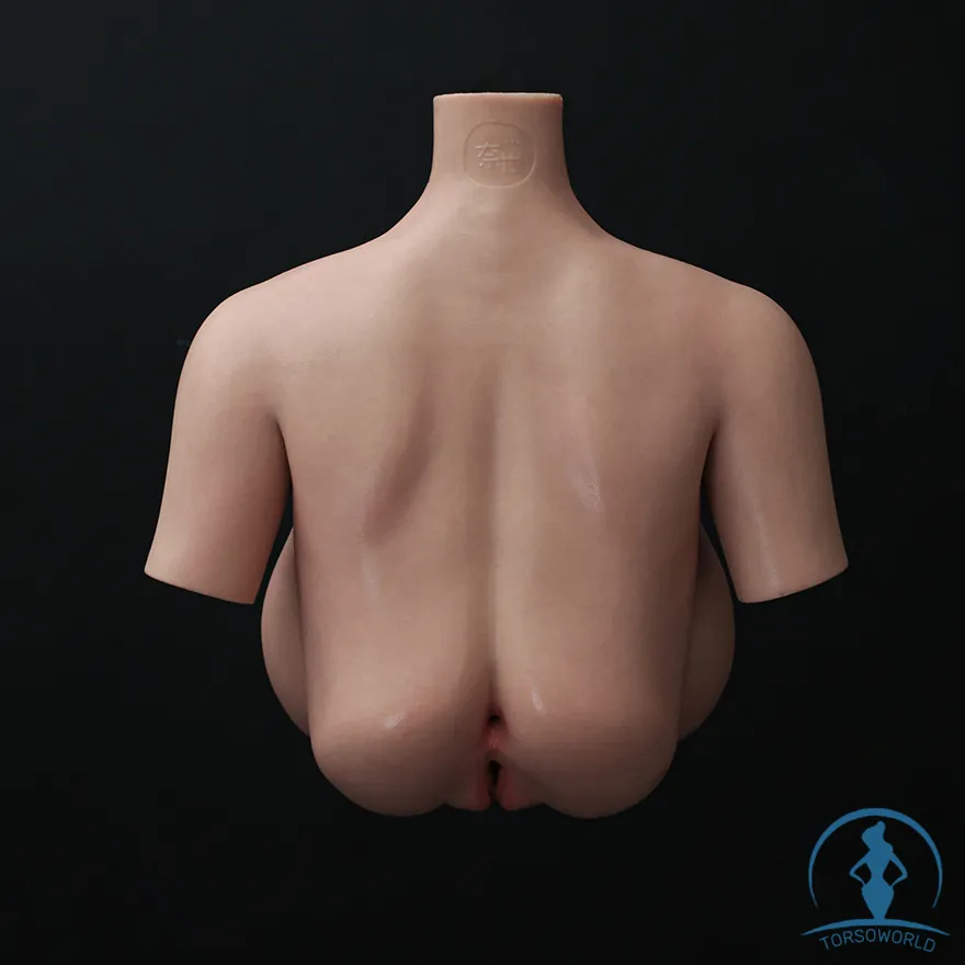Not ye! Silikon Brüste S5-3 Ultrarealistische Große Brüste Masturbator Torso Kopf mit beweglichem Kiefer und Realistische Hautstruktur