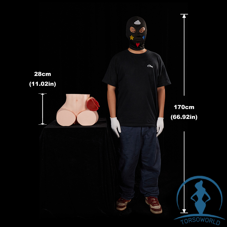 Climax (CLM) PA-Theory Hintern Torso (Cinnamon) mit Pferdeschwanz