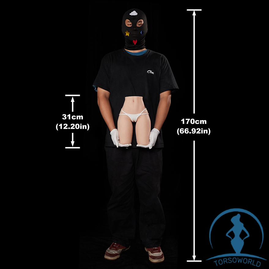 CLM 4,4 kg Silikon Sex Toy Torso
 PW-L31 mit realistischer Haut und Gesäß