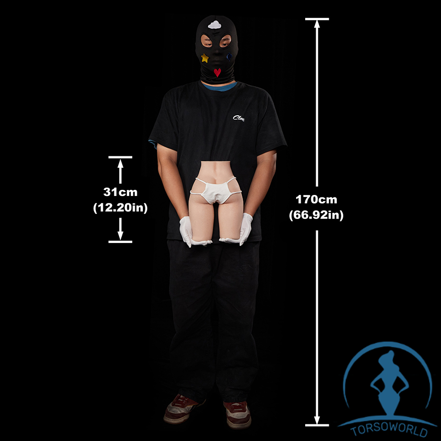 CLM 4,4 kg Silikon Torso Sex Dolls
 PW-L31 mit realistischer Haut und Gesäß