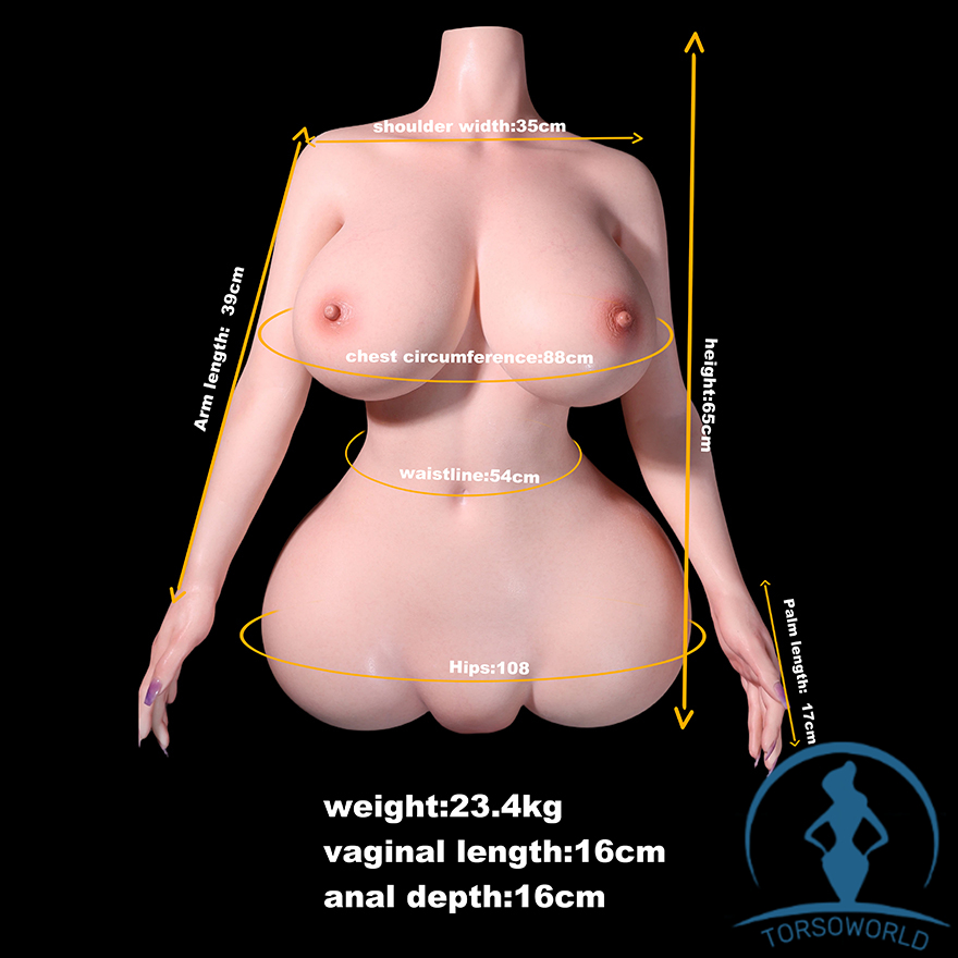 MD Doll Silikon T02 J-Cup mit Brianna M52  Sexpuppe Torso Größentabelle