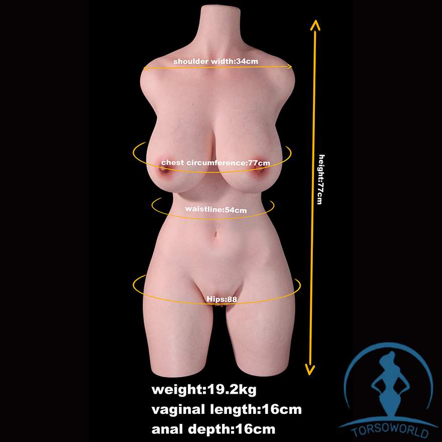 Eileen: MD Doll T03 E-Cup Masturbator-Torso Größentabelle