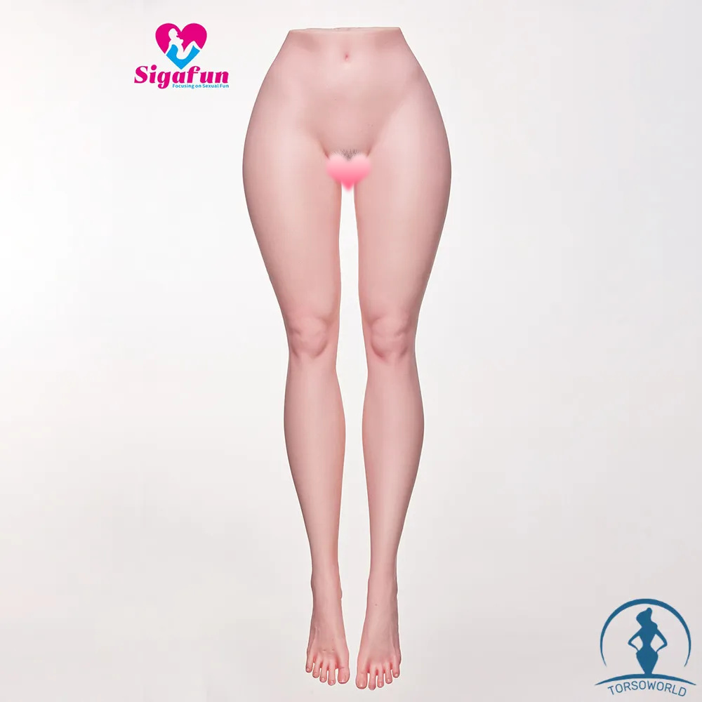 Isabel: Sigafun Sex Doll Torso With Legs Silikon Realistisch Lange Beine mit Schamhaar