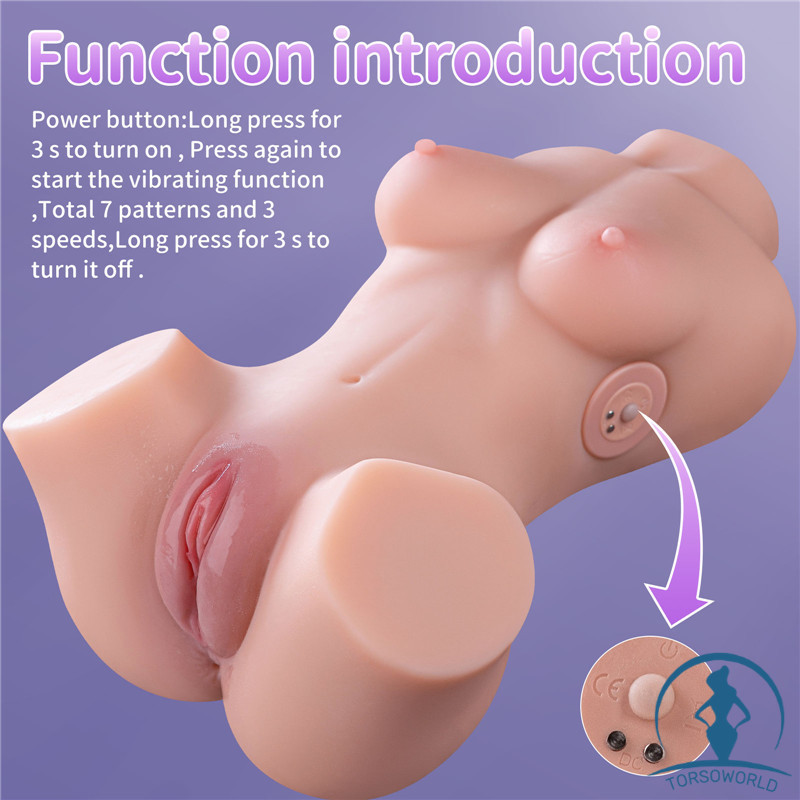 2.4kg Luciana 2-in-1 Doppelte Kanal Torso Masturbator für Männer Lebensechte Mini Sexpuppen