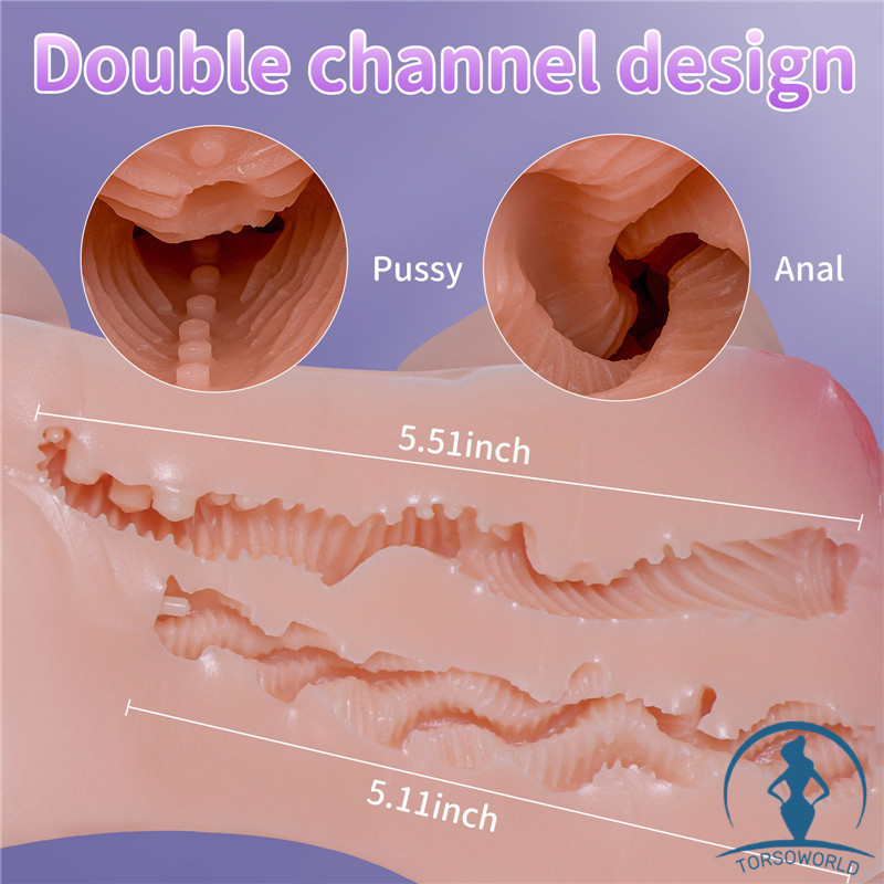 2.4kg Luciana 2-in-1 Doppelte Kanal Torso Masturbator für Männer Lebensechte Mini Sexpuppen