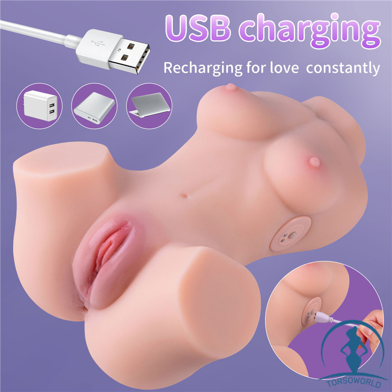 2.4kg Luciana 2-in-1 Doppelte Kanal Torso Masturbator für Männer Lebensechte Mini Sexpuppen