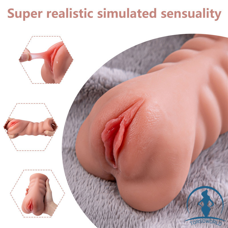 0.99kg Ramarr Taschenmuschi mit Vibrierender Vagina Billige TPE Sexpuppen Torso Yeloly Doll