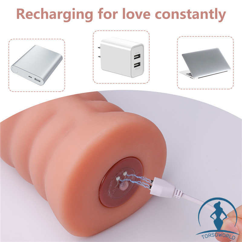 0.99kg Ramarr Taschenmuschi mit Vibrierender Vagina Billige TPE Sexpuppen Torso Yeloly Doll