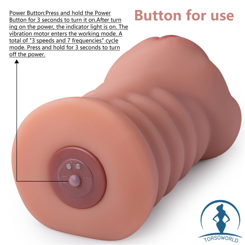 0.99kg Ramarr Taschenmuschi mit Vibrierender Vagina Billige TPE Sexpuppen Torso Yeloly Doll