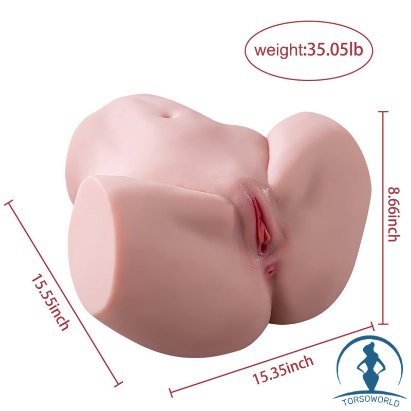 Julie: 13.9kg XISE Doll Flexibler Hintern Sex Torso Vibrierende Vagina TPE Hunde Sexpuppe aus TPE (Ohne Anus)