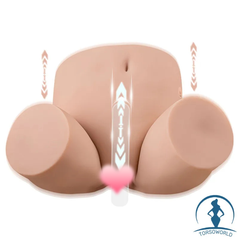 16.2kg 31cm Kama Doggystyle Arsch-Vibrator Realistischen Sex Torso Doll aus TPE