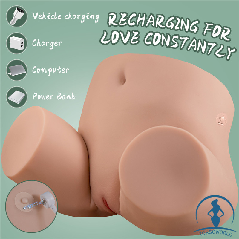 16.2kg 31cm Kama Doggystyle Arsch-Vibrator Realistischen Sex Torso Doll aus TPE