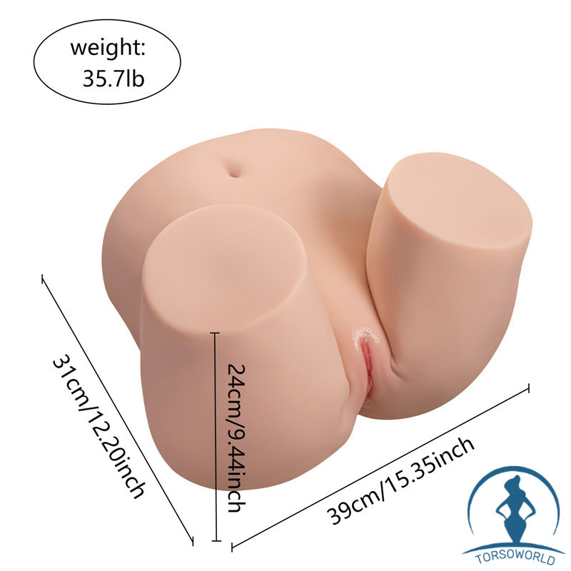16.2kg 31cm Kama Doggystyle Arsch-Vibrator Realistischen Sex Torso Doll aus TPE