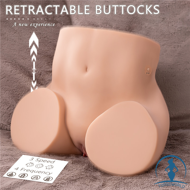 11.6kg Ethel Premium Torso Vibration Gro?er Arsch Masturbator mit Vagina & Anal Yeloly Doll (Ohne Anus)