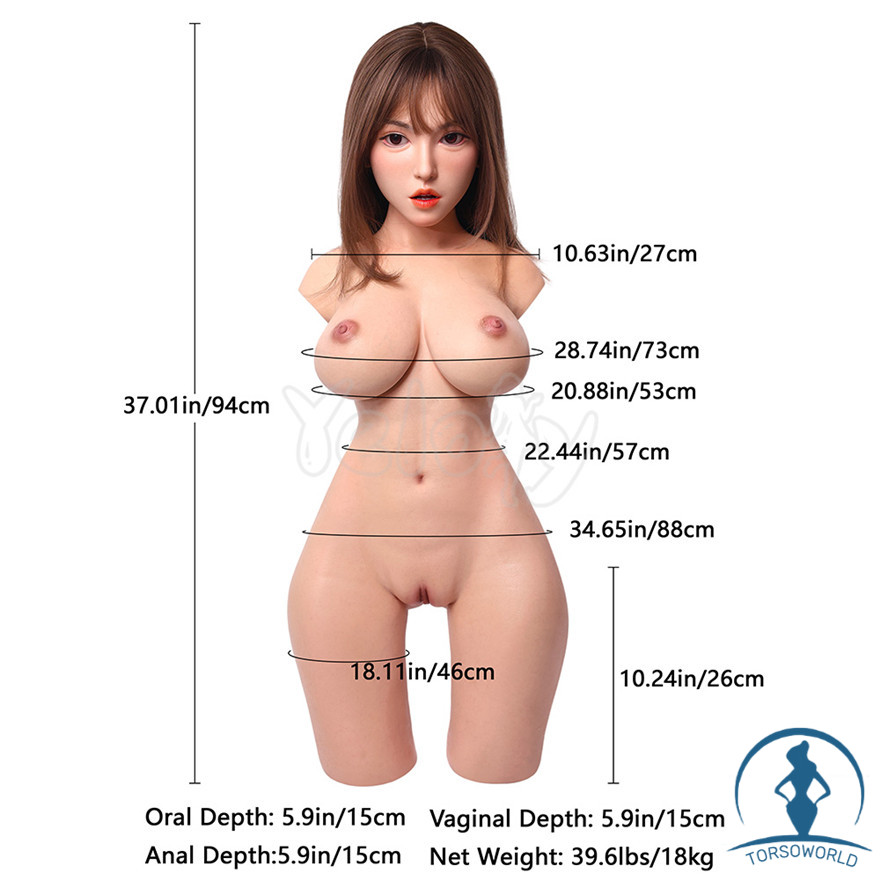 76cm Carey YL-7 Silikon Sex Torso Weiblich Sexpuppe Yeloly Doll