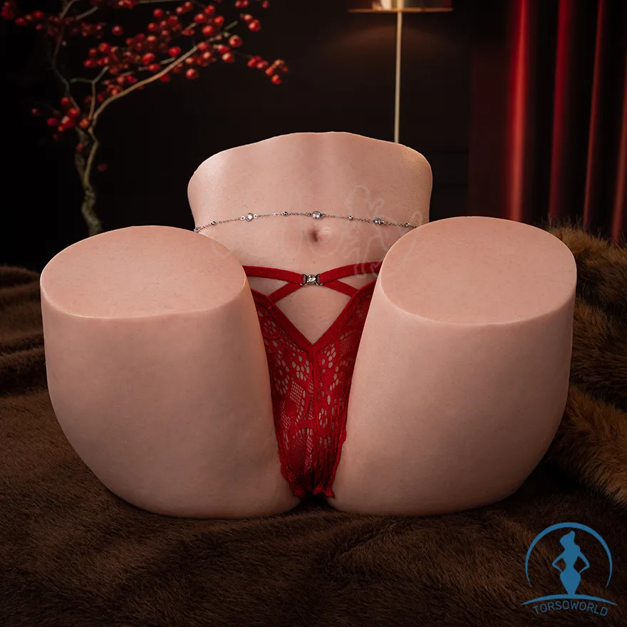 L-10 Ariana 12.6kg Weicherer Po Yeloly Echte Hautstruktur Silikon Torso Sex Puppen