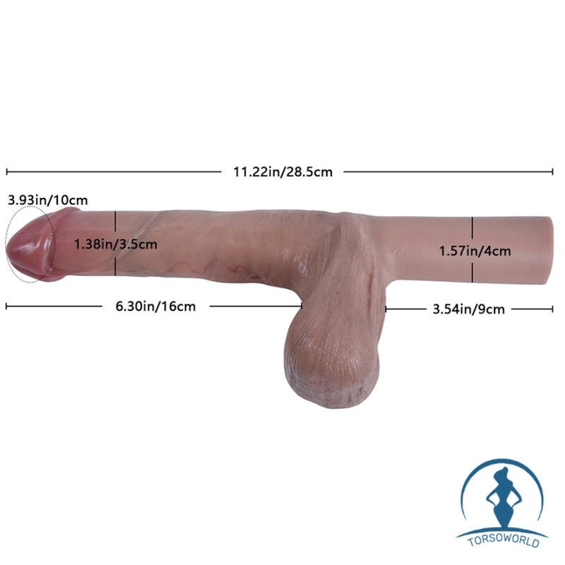 Yeloly Lebensechte Silikon Shemale Kit mit 16cm Penis