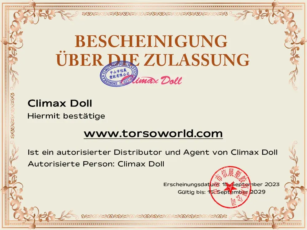 climax doll Autorisierungszertifikat