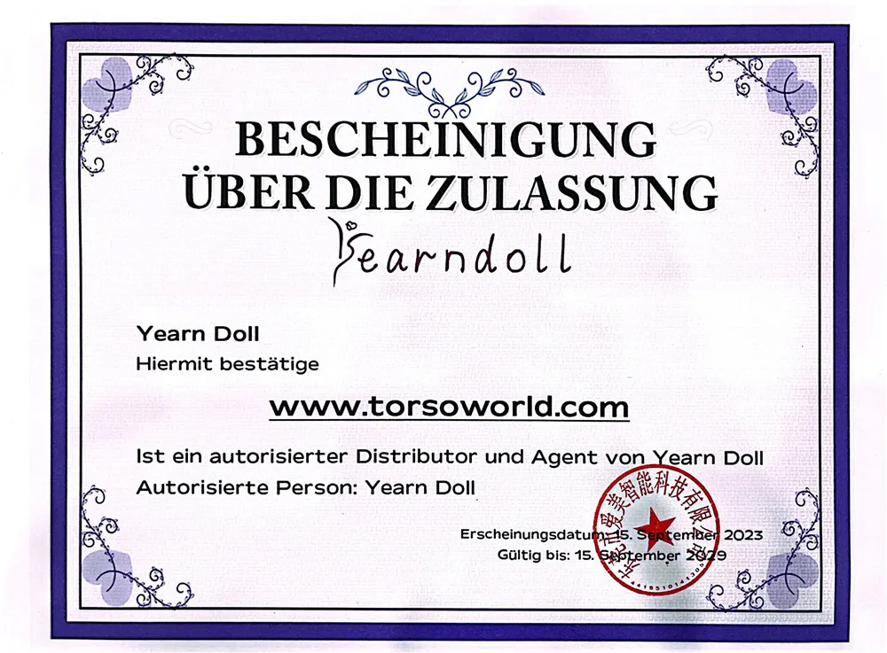 year doll Autorisierungszertifikat