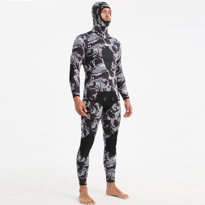 SBART Diving Suit Men's Professional Deep Dive Cold and Warm Diving Suit 3MM Two Piece Free Diving Fishing and Hunting Suit-Sbartsbart