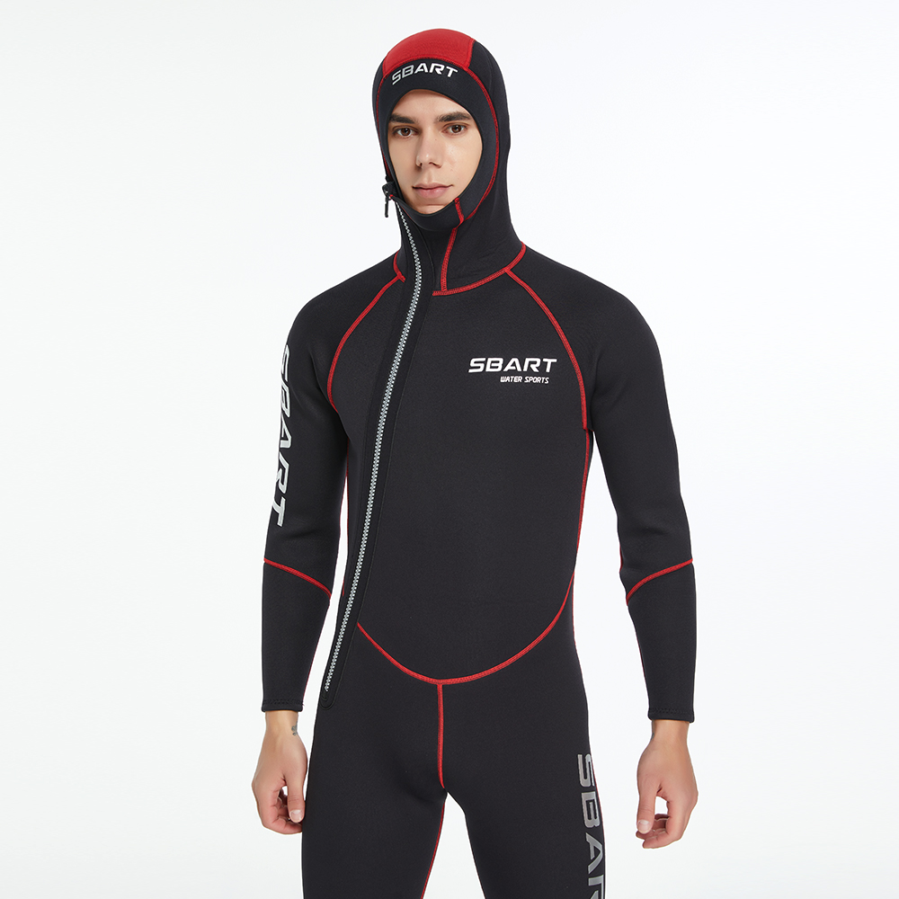 3MM diving suit men and women thickened diving suit men's warm hooded swimming wet suit surfing suit jellyfish suit wholesale-SBART