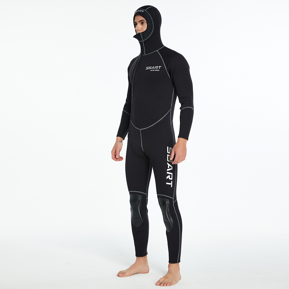 3MM diving suit men and women thickened diving suit men's warm hooded swimming wet suit surfing suit jellyfish suit wholesale-SBART