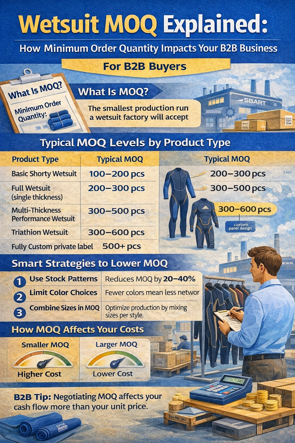 wetsuit MOQ explained