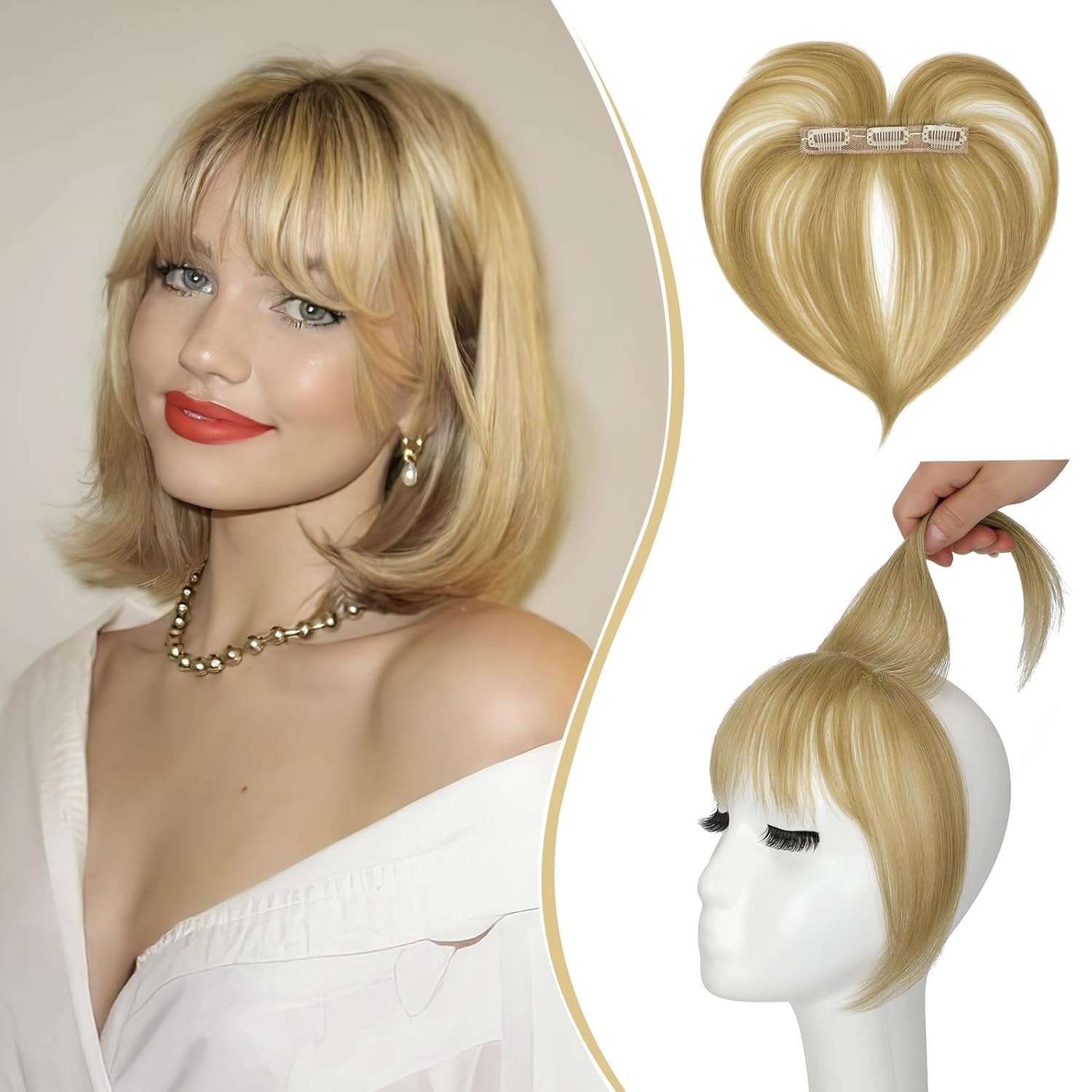 🔥HOT SALE🔥100% Remy Hair Topper Wigs Mono Base Hair Pieces|From thin to thick in seconds