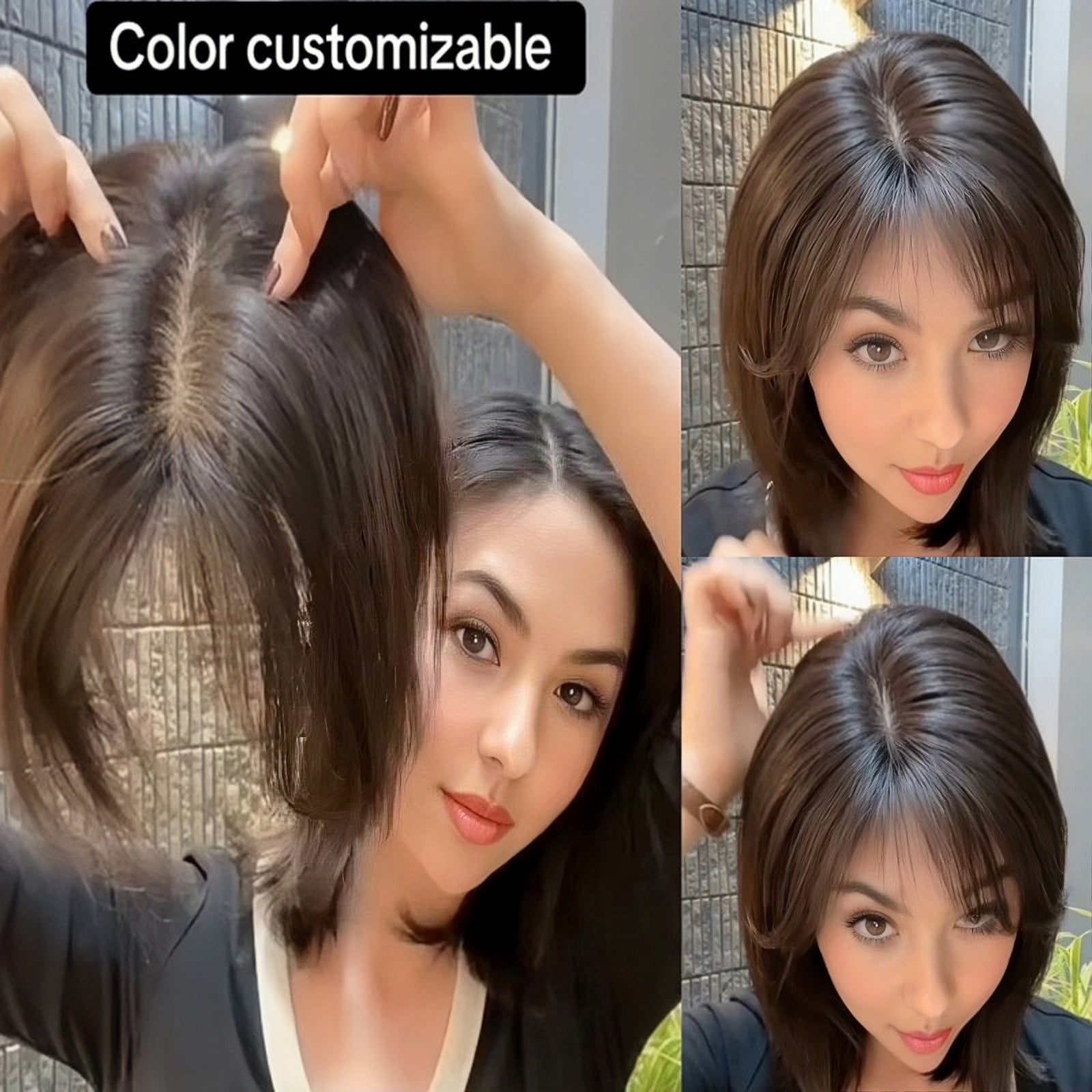 Womens Hair Topper with Clips  Hair Toppers for Thin Hair WomenColor Clip In One Piece Hair Extensions