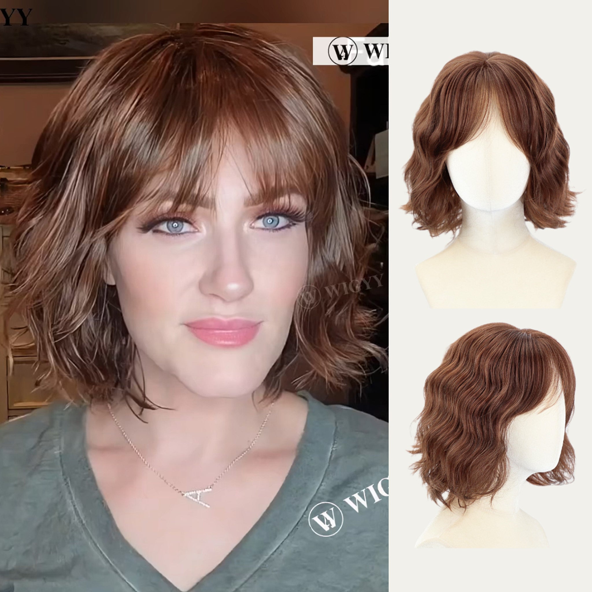 Chloe - Heavihair-US Curl Bob Human Wig with Bang