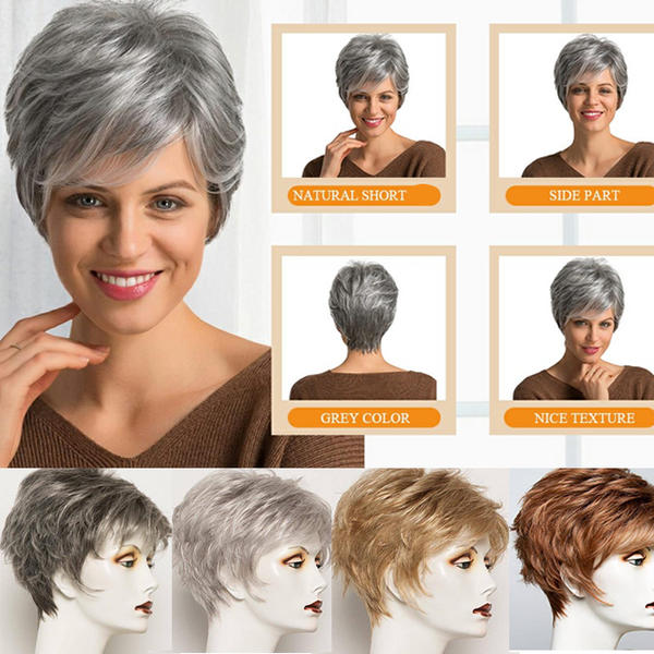 SUMMER HOT SALE🔥 65% OFF|SHORT NATURAL  HAIR TOPPERS With Bangs
