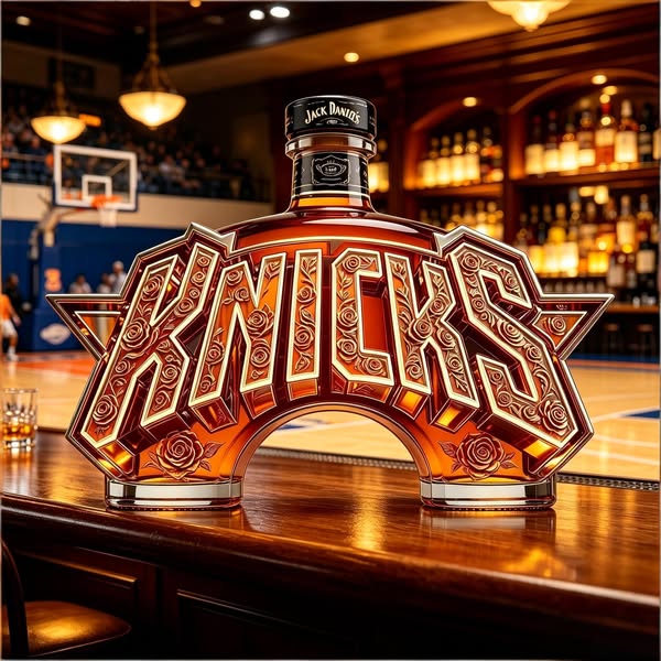 NY Basketball Victory Rose Whiskey Decanter – 2026 Limited Edition Collectible Barware Gift