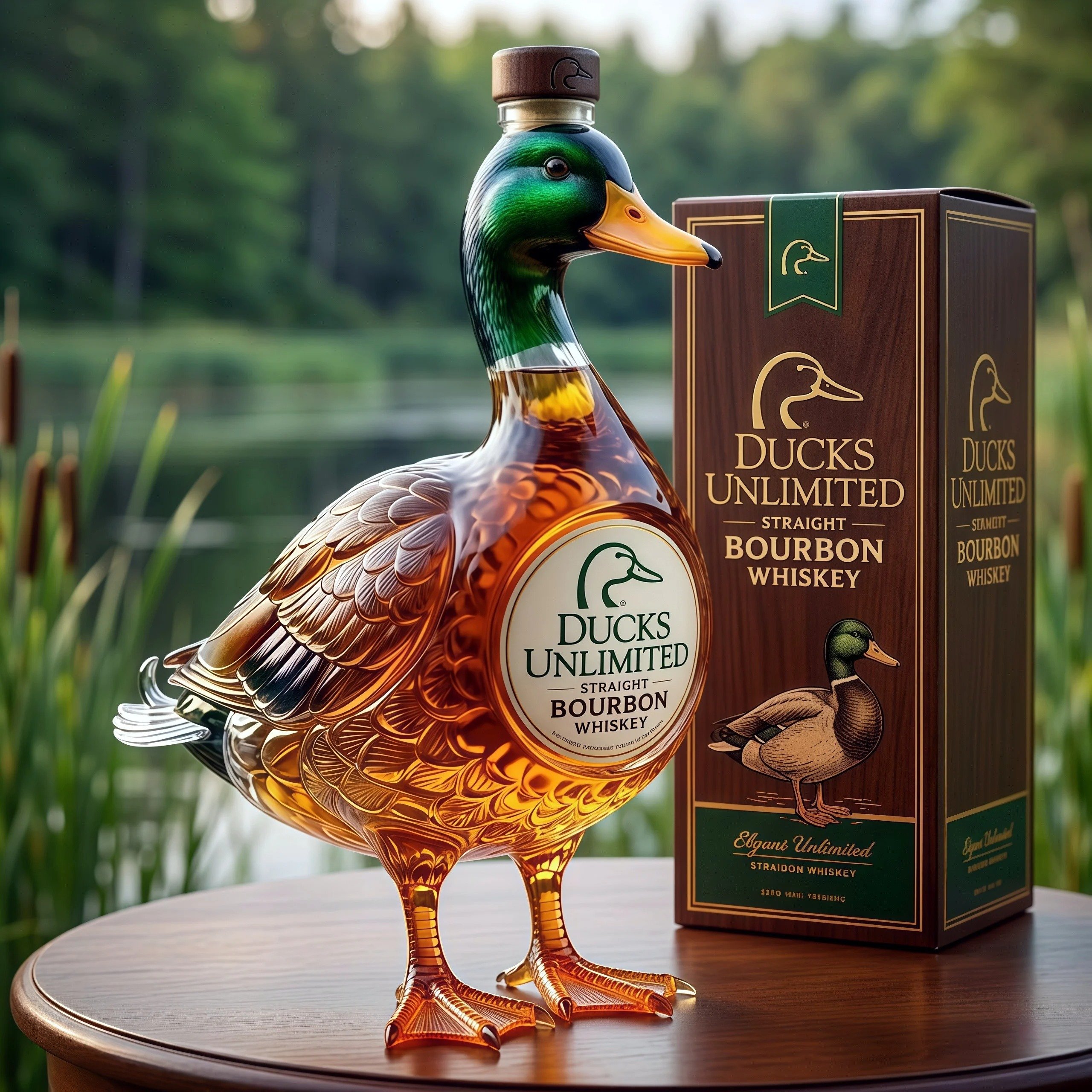 🎁 Father’s Day 49% OFF -2026 Ducks Unlimited 3D Mallard Bourbon Bottle