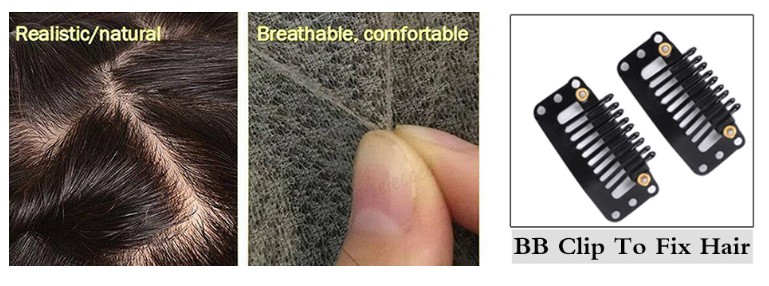 【HOT SALE】Short curly hair topper 2C | Natural and soft hair | 08-16 inch | 10 colors | Breathable Silk Base | Natural seamlike human scalp