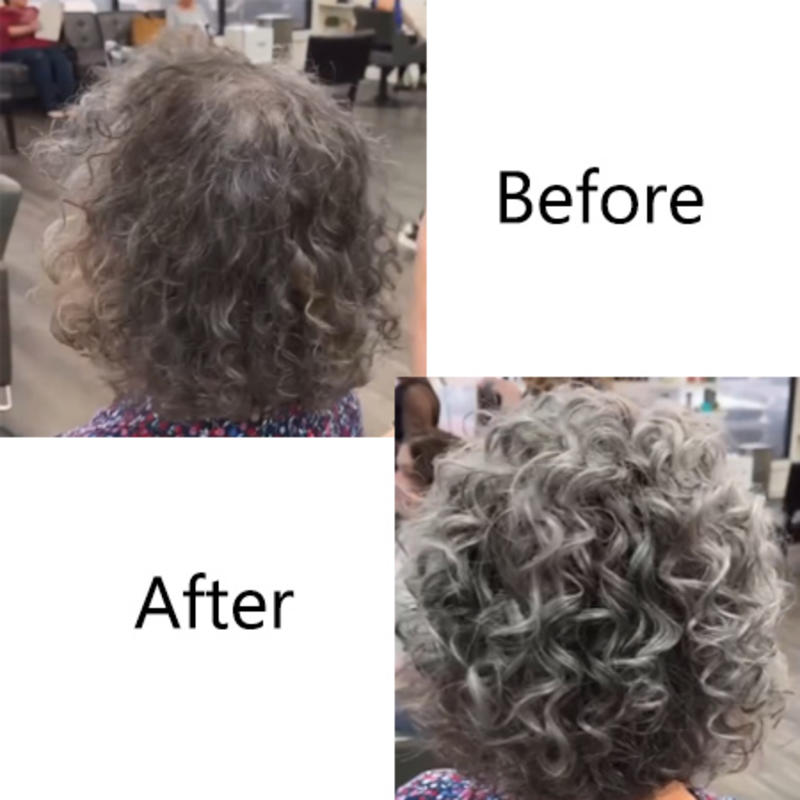 【HOT SALE】Short curly hair topper 2C | Natural and soft hair | 08-16 inch | 10 colors | Breathable Silk Base | Natural seamlike human scalp