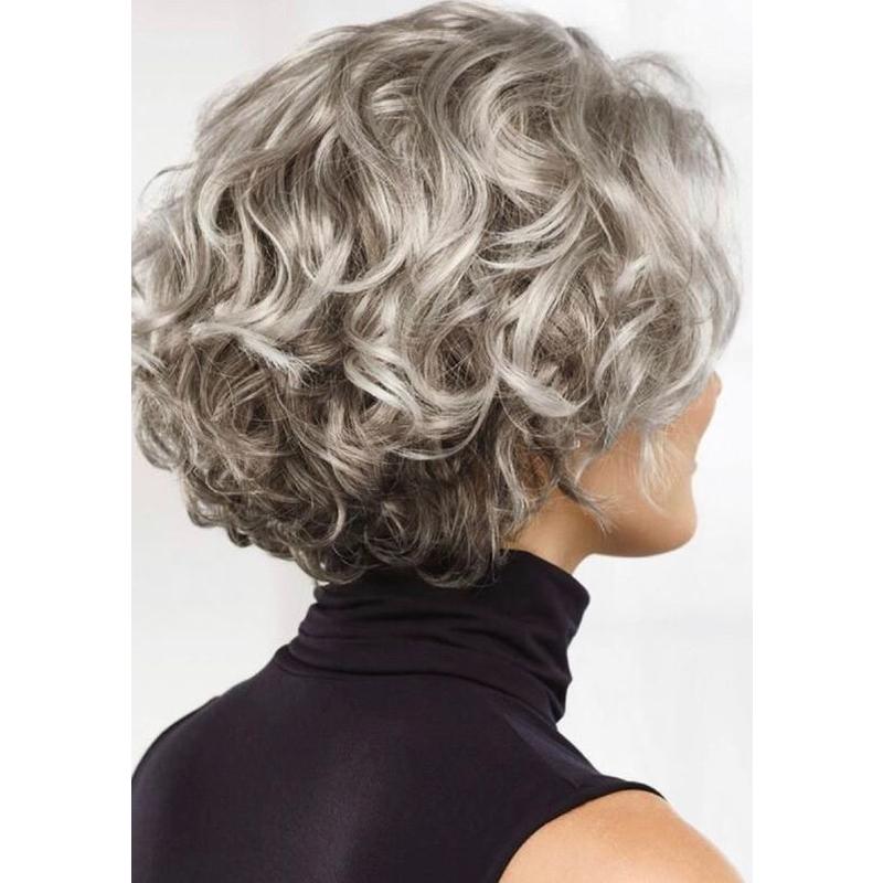 【HOT SALE】Short curly hair topper 2C | Natural and soft hair | 08-16 inch | 10 colors | Breathable Silk Base | Natural seamlike human scalp