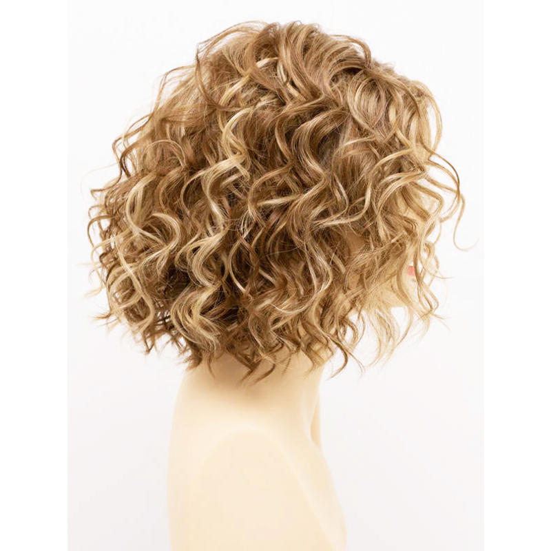 【HOT SALE】Short curly hair topper 2C | Natural and soft hair | 08-16 inch | 10 colors | Breathable Silk Base | Natural seamlike human scalp